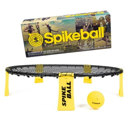 Spikeball Game Set - Played Outdoors  Indoors  Lawn  Yard  Beach  Tailgate  Park - Includes 1 Ball  Drawstring Bag  and Rule Book - Game for Boys  Girls  Teens  Adults  Family