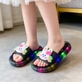 thumbnail image 5 of Toddler Kids Light Up Slide Sandals Soft LED Flashing Slippers Casual Summer Shoes for Boys Girls Indoor Outdoor Black Size 7-8 Years, 5 of 5