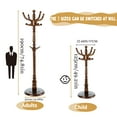 thumbnail image 4 of XXLYY Coat Stands For Entryway, Wood Coat Rack Freestanding With 14 Hooks, Adjustable Height Coat Rack Stand for Office Bedroom Living Room To Hang Clothes Hat Bag, 4 of 7