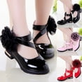thumbnail image 3 of Zapatos para niños Zapatos de cuero para niñas Zapatos de princesa de primavera y otoño Zapatos negros de suela blanda para estudiantes de secundaria, 3 of 6