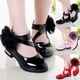 thumbnail image 3 of Zapatos para niños Zapatos de cuero para niñas Zapatos de princesa de primavera y otoño Zapatos negros de suela blanda para estudiantes de secundaria, 3 of 6