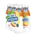 thumbnail image 3 of Diet Snapple Peach Tea, 16 fl oz Recycled Plastic Bottle, 6 Pack All Natural Family Pack Drinks, 3 of 5
