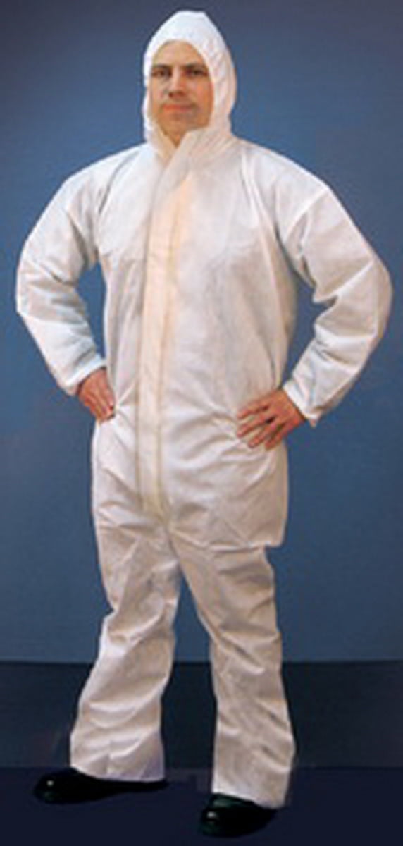 White 55G Microporous Coverall with Hood & Boot 3X-Large 25 Pieces 