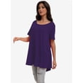 thumbnail image 2 of Women's Plus Size Flare Top - Casual Short Sleeve Loose Fit T-Shirt, Swing Style, 2 of 6
