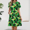 thumbnail image 2 of Margarita Short Sleeve Dress Women Summer Evening Dresses Ladies Sundress, 2 of 7