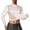 White, variant on Men's Breathable Tops Half High Neck Long Sleeve See Through Tight T Shirt Plain T-shirts Men