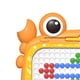 thumbnail image 3 of Magnetic Drawing Board Crab Style Safe Plastic Easy Operation Magnetic Dots Board with Pen Cards for Kids Ages 0 to 3 Orange Large Size, 3 of 4