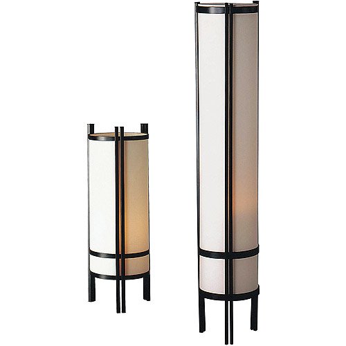 JapaneseStyle Table and Floor Lamp Set