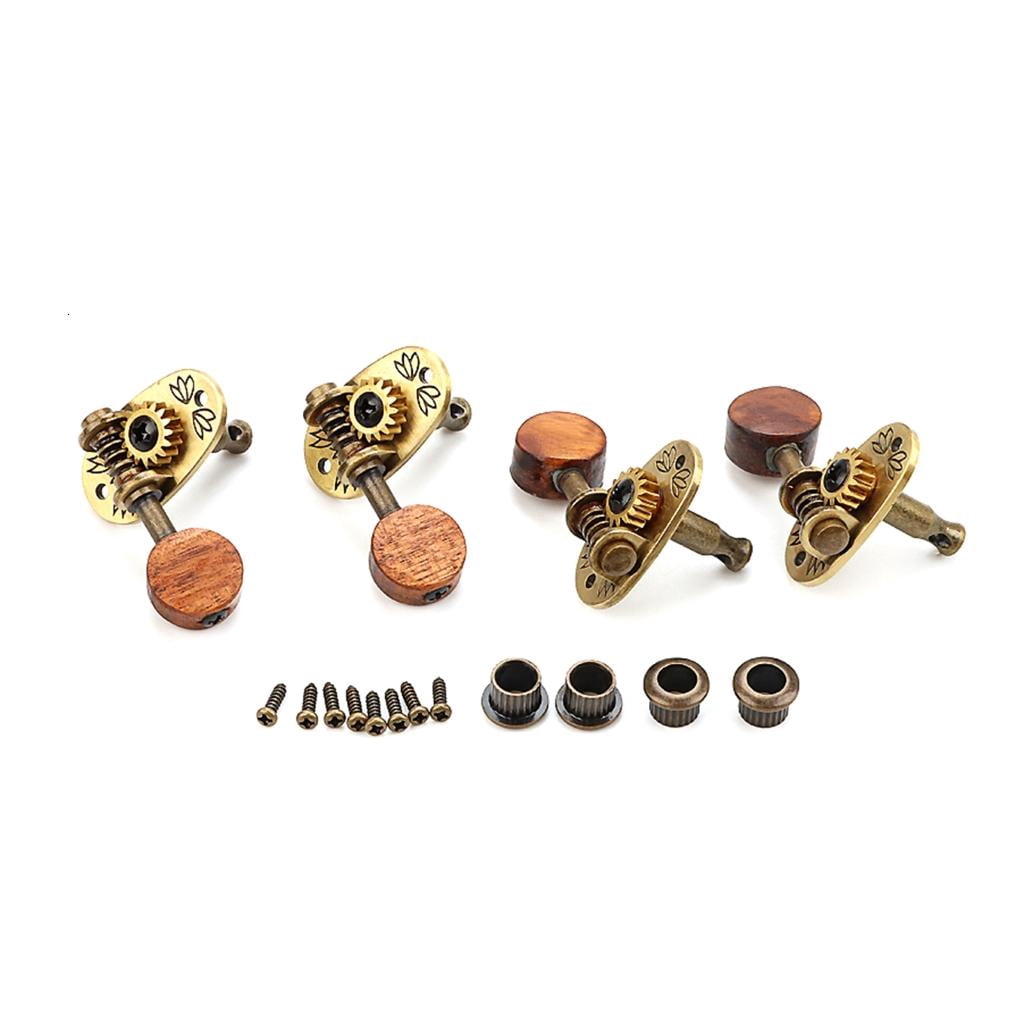 CEORPER 2L2R Guitar Tuning Keys Tuners Machine Head 6 String Bronze Plated Single Hole Tuning Pegs for Classical Acoustic Guitar