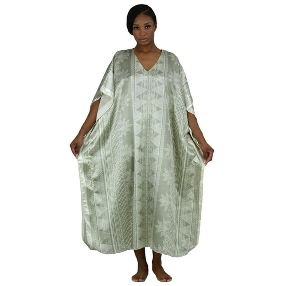 Up2date Fashion's Women's Caftan / Kaftan, Champagne Meadows Print, Style Caf-107