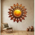 thumbnail image 3 of Sunburst Metal Wall Art with Desert Sun Design, Decorative Wall Decor, 3 of 8