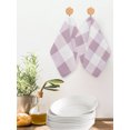 thumbnail image 2 of Pink Plaid Kitchen Dish Towels for Drying Dishes Set of 2, Spring Summer Farmhouse Buffalo Checkered Waffle Weave Microfiber Hand Tea Bathroom Towels Quick Dry & Absorbent Towel 12x12, 2 of 7