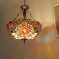 thumbnail image 4 of RADIANCE Goods Tiffany-Style 3 Light Victorian Inverted Ceiling Pendant 21" Shade, 4 of 5