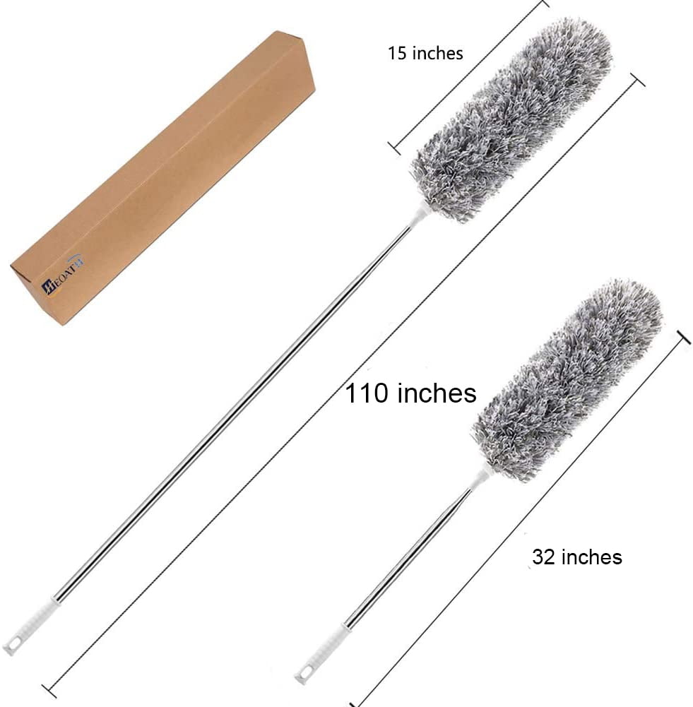 Microfiber Duster Fiber Dusting Duster, with Extension Pole Stainless