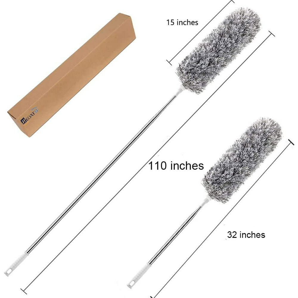 Microfiber Duster Fiber Dusting Duster, with Extension Pole Stainless