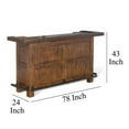 thumbnail image 5 of Reggie Freestanding Home Bar Counter, 78 Inch Cherry Brown Wood, 5 of 5
