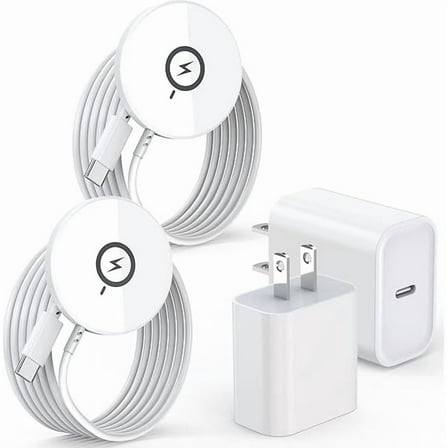 【Apple MFi Certified】Magnetic Wireless Charger 10FT Apple Magsafe Charger,2Pack Fast Mag-Safe Charging Wireless iPhone Charge Pad 10Foot USB C Block Adapter for iPhone 16 15 14 13 12 11