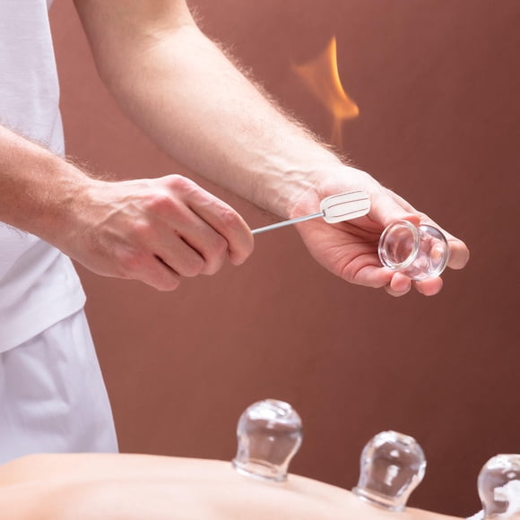 Luxshiny 4Ud Barra De Ignición Para Cupping Con Encendido Y Protección Contra Quemaduras