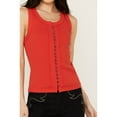 thumbnail image 3 of Idyllwind Women's Edna Button Front Ribbed Tank Dark Orange X-Small  US, 3 of 4