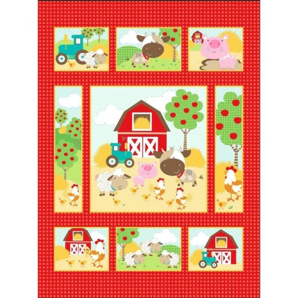 Farm Cotton Panel Fabric