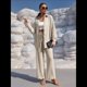 thumbnail image 4 of Traje de Verano para Mujer, de Dos Piezas, con Camisa, Pantalones y Ropa Deportiva Informal para Playa y Vacaciones Albaricoque L, 4 of 10