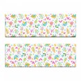 thumbnail image 2 of Leaf Bench Cushion Set of 2, Hand Drawn Doodle Spring Birds on Tree Branches Pastel Hearts Leaves Dots, Standard Size Foam Pad and Decorative Cover, Multicolor, by Ambesonne, 2 of 4