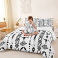 thumbnail image 4 of jejeloiu Rustic Bull Skull 7-Piece Twin Bedding Sets Kids,Retro Cow Print Cowboy Hat Bedding Comforter Set For Men,Reversible, 4 of 7