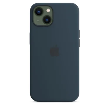 For iPhone 13 Mini Silicone Phone case with MagSafe,5.4in -Abyss Blue