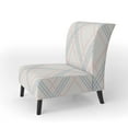 thumbnail image 2 of Designart "Cream and Blue Checked Tartan" Upholstered Patterned Accent Chair and Arm Chair, 2 of 5
