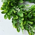 thumbnail image 7 of Front Door Wreaths, Artificial Spring Summer Greenery Hanging Garland for Home Wedding Window Wall Decoration Realistic Artificial Buxus Sinica Wreath Garland Home Decor Headwear, 7 of 7