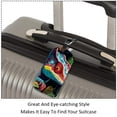 thumbnail image 3 of Square 2Pack PU Leather Chameleon Cruise Luggage Tag with Privacy Cover and Name ID Tag for Travel Handbags Backpacks Luggage Tags, 3 of 6