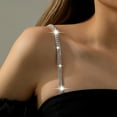 thumbnail image 4 of Rhinestones Bra Strap Pearls Crystal Invisible Shoulder Straps Lingerie Accessories Bras Shoulders Chains for Womens, 4 of 9