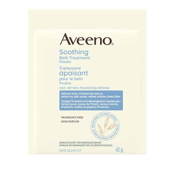 Aveeno Soothing Bath Soak for Eczema, Natural Colloidal Oatmeal, 8 Count.