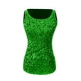 thumbnail image 4 of Lmnyox Women's Sequin Tops Sparkly Shiny Scoop Neck Sleeveless Tank Tops Slim Fashion Night Out Club Shirts, 4 of 6