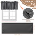 thumbnail image 2 of Dznils Rod Pocket Solid Blackout Kitchen Curtain Valance, Gray, 52"W x 18"L, 4 Panel, 2 of 11