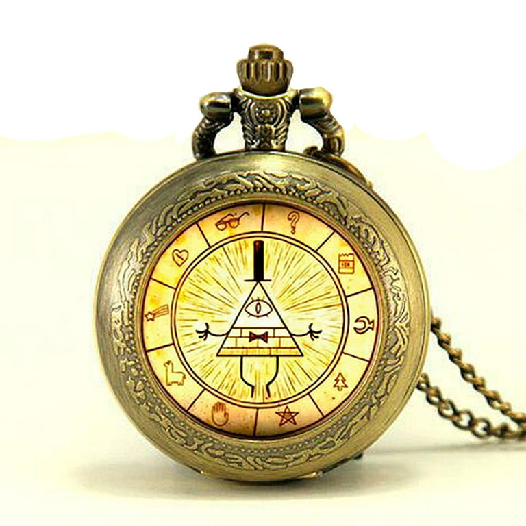 Bill Cipher Wheel Bronze Pocket Watch Necklace - Walmart.com