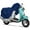Blue & Silver, variant on NEH Superior Travel Dust Motorcycle Scooter Moped Cover : Fits Up To Length 80" - Compatible with Yamaha Honda Suzuki Kawasaki Ducati BMW Aprilia Triumph Buell