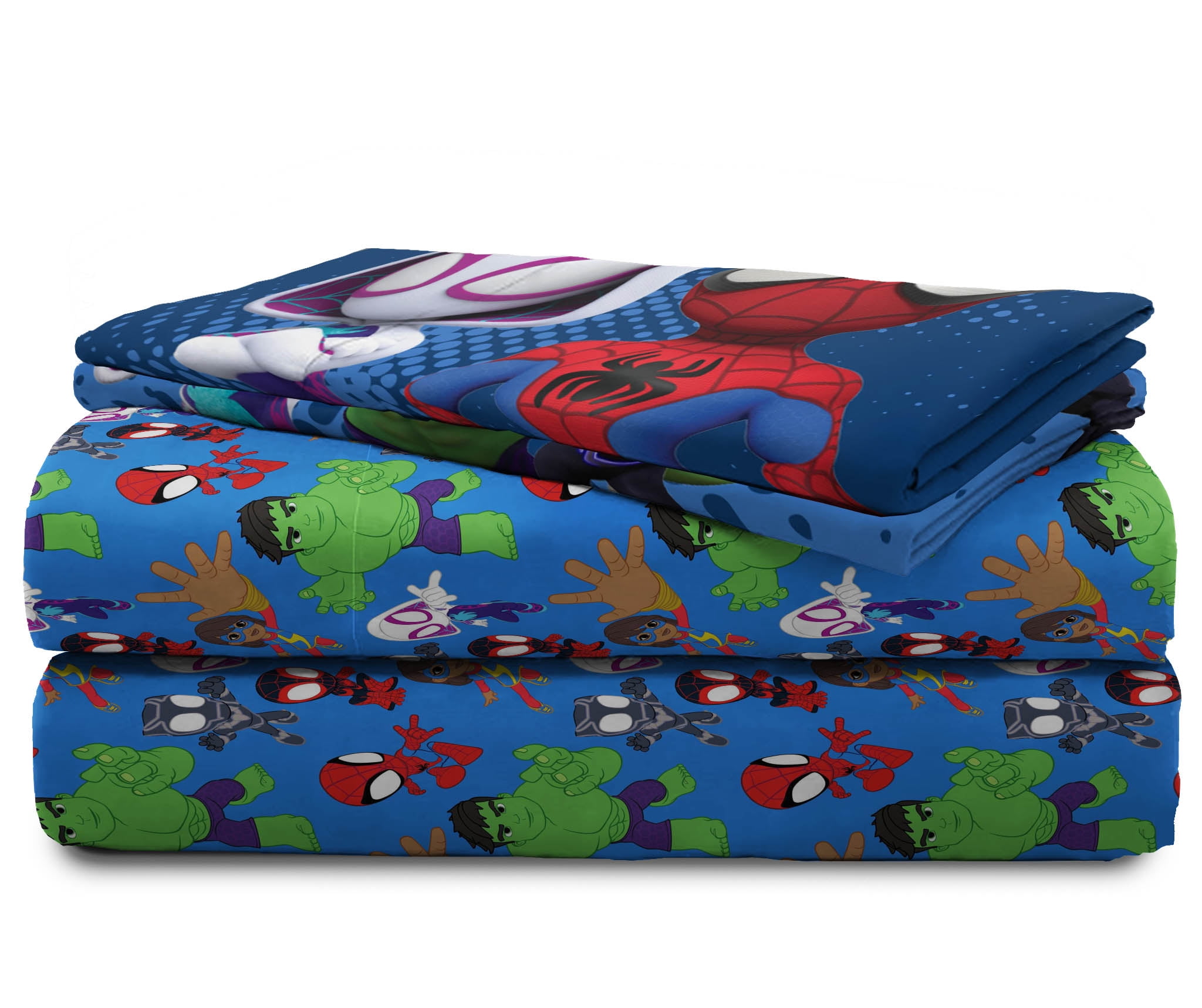 Marvel Spidey & His Amazing Friends Team Spidey Multi-Color 5 Piece Twin  Bed Set, 100% Microfiber