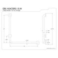 thumbnail image 2 of Kingston Brass GBL1424CSRW 24"x 24" L-Shaped Grab Bar - Right Hand, White, 2 of 2