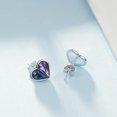 thumbnail image 6 of AOBOCO Gifts for Women, Heart Earrings 925 Sterling Silver Amethyst Earrings Jewelry Gifts for Women, 6 of 6