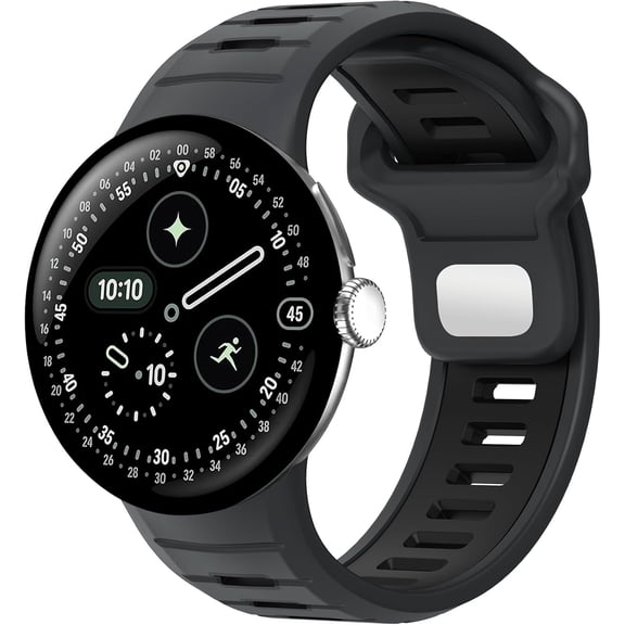 MYKOMI Sport Band Compatible with Google Pixel Watch 4/3 45mm, Soft Silicone Breathable Waterproof Replacement Strap for Google Pixel Watch 4 3 (45mm)