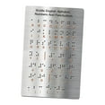 thumbnail image 3 of Tablero del alfabeto Braille, alfabeto inglés Braille, herramienta educativa portátil para aprender Braille con puntos elevados para principiantes y, 3 of 8