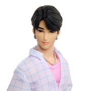 KPop Demon Hunters Saja Boys Jinu Fashion Doll in “Soda Pop” Look with Themed Movie Accessories