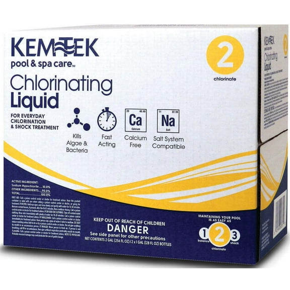 Kem-Tek 2pk Liquid Chlorinating Chemicals 1 gal