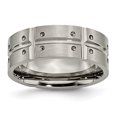 thumbnail image 1 of Titanium 8mm Brushed and Polished Band Ring 10 Size, 1 of 6