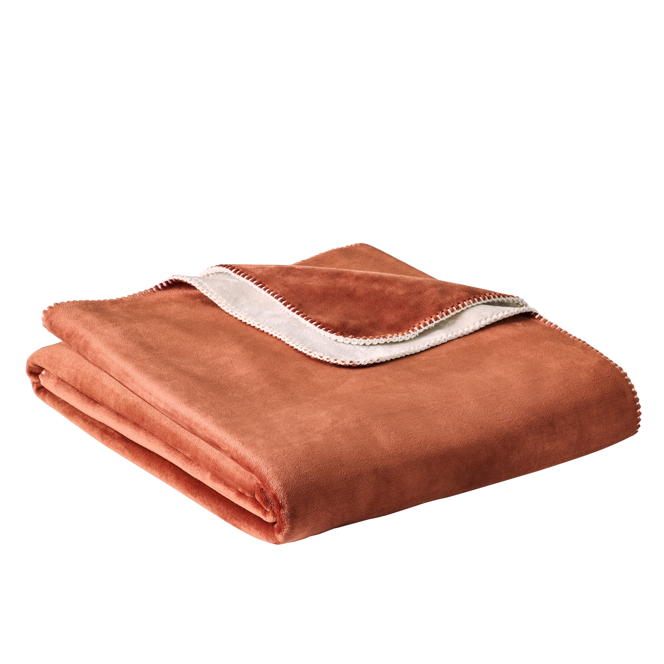 Better Homes & Gardens Reversible 2-Tone Bonded Plush Blanket, King, 108 in x 96 in