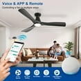 thumbnail image 5 of Depuley 52-Inch Black Ceiling Fan with Lights: Alexa & App Remote Control，Dimmable Indoor Outdoor Fan with 6-Speed ＆ 3 CCT, 5 of 9