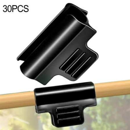 30pcs Greenhouse Pipe Clamps Garden Hoop Raised Bed Plant Clip Row Cover Support Smile Home