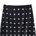 thumbnail image 6 of Women's Polka Dot Lace Hem Midi Sleep Skirt, Elastic Waist Lace Trim Half Slip Loungewear Skirt Black S(S), 6 of 6