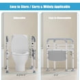 thumbnail image 5 of Mr IRONSTONE Toilet Safety Rails Frame with Handles for Seniors & Disabled, Adjustable Aluminium Supports up to 350Lbs, Fits Most Toilets, 5 of 8
